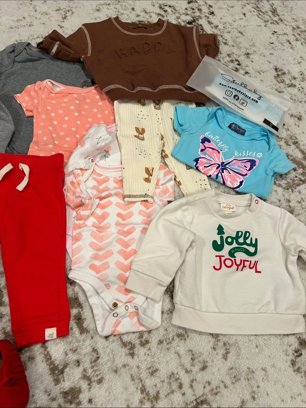 0-3 Month Kids Assorted Clothing Bundle - Mixed Colors